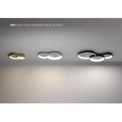 Redo 01-3375 - LED Димируем плафон COMBI LED/72W/230V 3000/4000/6000K CRI98 черен