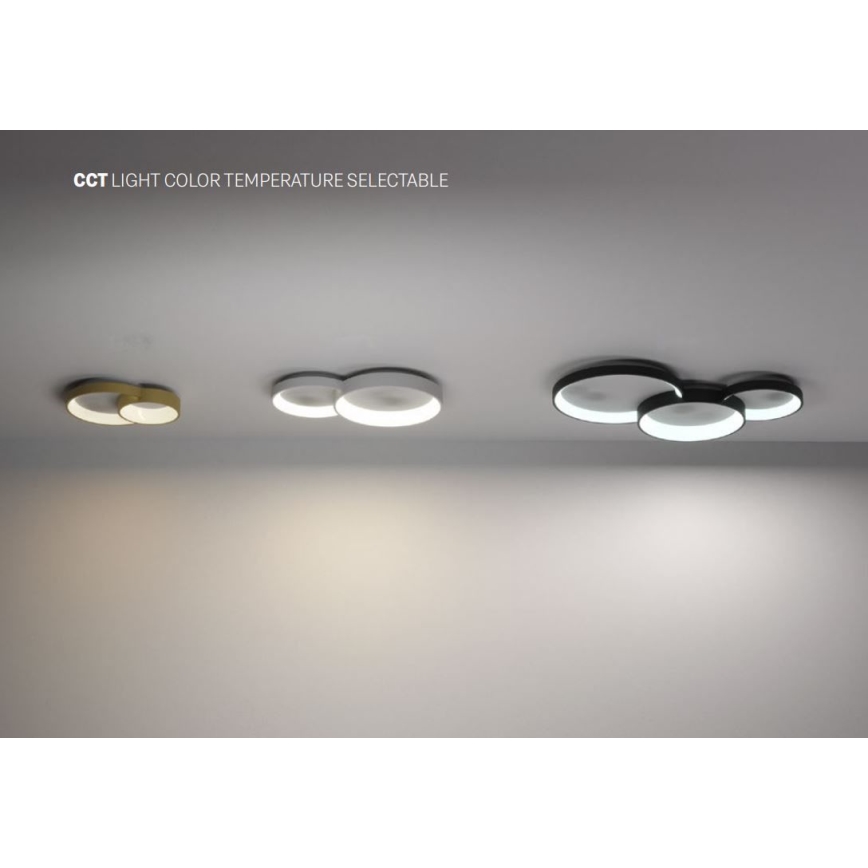 Redo 01-3375 - LED Димируем плафон COMBI LED/72W/230V 3000/4000/6000K CRI98 черен