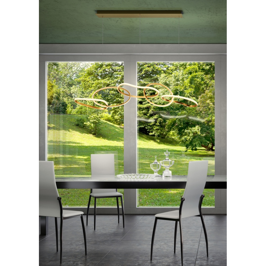 Redo 01-3392 - Димируем LED полилей на кабел BIAS LED/120W/230V 3000/4500/6500K CRI 90 златен