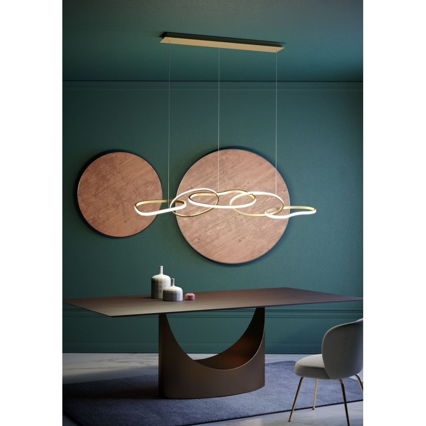 Redo 01-3392 - Димируем LED полилей на кабел BIAS LED/120W/230V 3000/4500/6500K CRI 90 златен