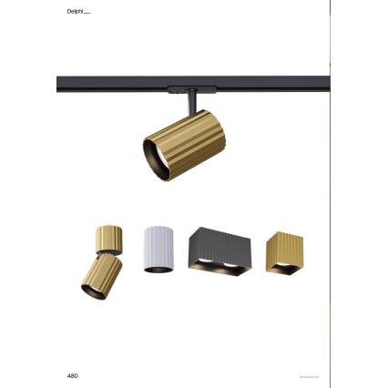 Redo 01-3408 - Точково осветително тяло DELPHI 1xGU10/7W/230V 8,1x8,1 cm златисто