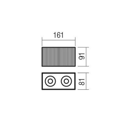 Redo 01-3410 - Точково осветително тяло DELPHI 2xGU10/7W/230V 16,1x8,1 cm бяло