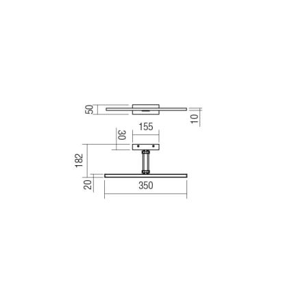 Redo 01-3460 - LED Лампа за картина LINEAR LED/8W/230V 35 см CRI 92 бял