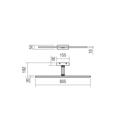 Redo 01-3462 - LED Лампа за картина LINEAR LED/8W/230V 60,5 см CRI 92 бял