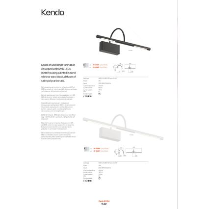 Redo 01-3465 - LED Лампа за картина KENDO LED/6W/230V 34,4 см CRI 92 черен