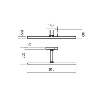 Redo 01-3470 - LED Лампа за картина IKON LED/16,4W/230V 61,5 см CRI 92 бял