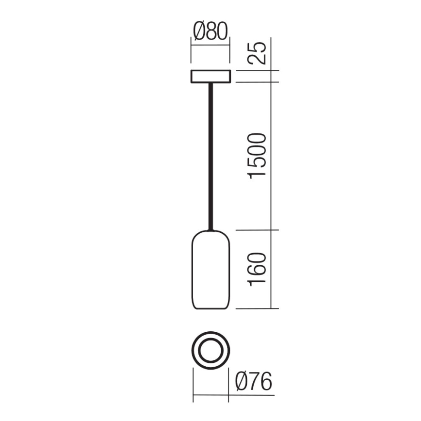 Redo 01-3474 - Пендел BOOM 1xGU10/10W/230V Ø 7,6 см черен