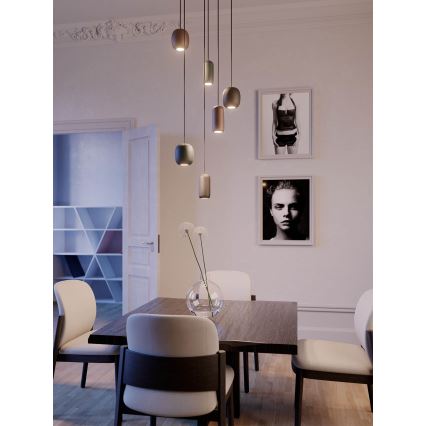 Redo 01-3474 - Пендел BOOM 1xGU10/10W/230V Ø 7,6 см черен