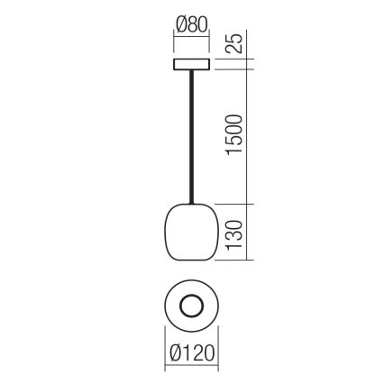 Redo 01-3478 - Пендел BOOM 1xGU10/10W/230V Ø 12 см зелен