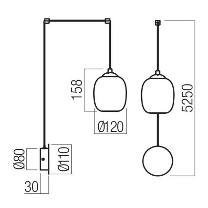 Redo 01-3484 - LED стенна лампа KHADI LED/6W/230V CRI 90 Ø 12 см черна/димна