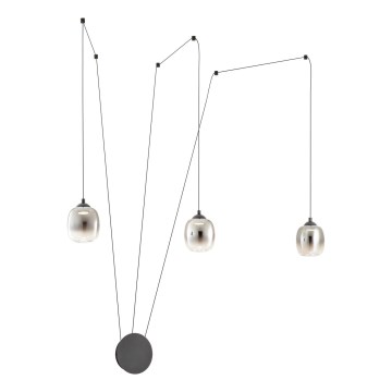 Redo 01-3485 - Димируема LED стенна лампа KHADI 3xLED/5,5W/230V CRI 90 Ø 12 см черна/опушена