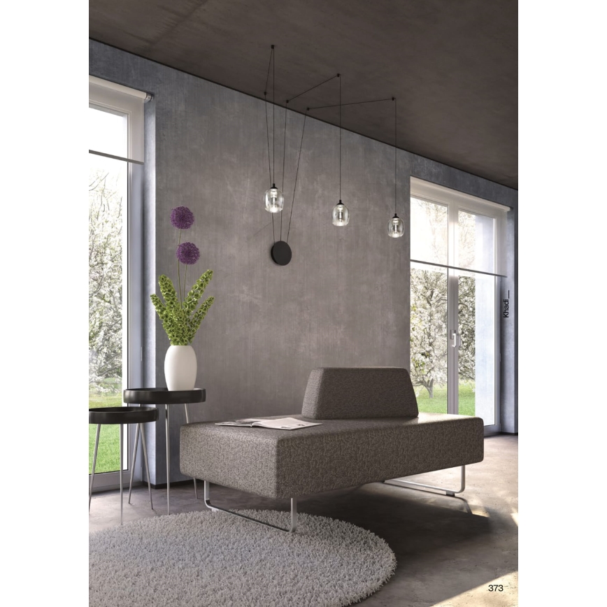 Redo 01-3485 - Димируема LED стенна лампа KHADI 3xLED/5,5W/230V CRI 90 Ø 12 см черна/опушена