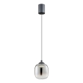 Redo 01-3486 - LED полилей на кабел KHADI LED/6W/230V CRI 90 диаметър 12 см черен/опушен