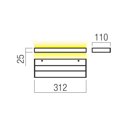 Redo 01-3552 - LED аплик SEED LED/15W/230V бял