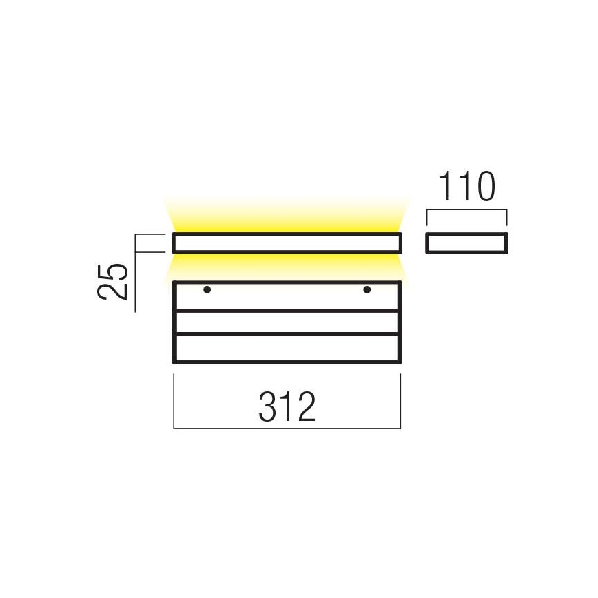 Redo 01-3552 - LED аплик SEED LED/15W/230V бял