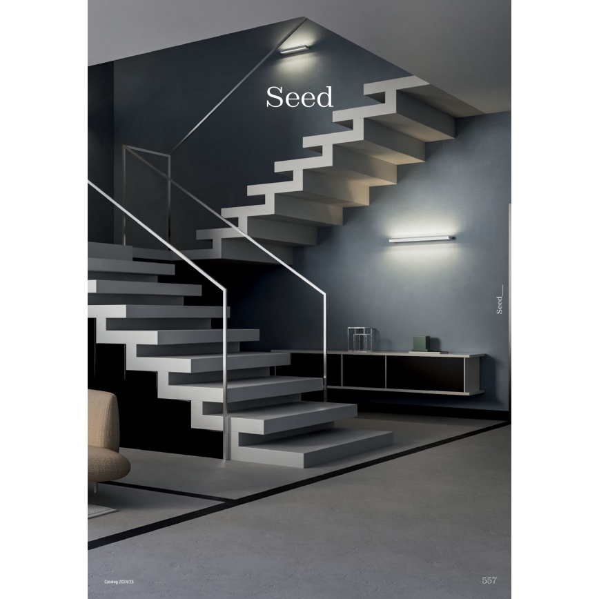 Redo 01-3553 - LED аплик SEED LED/15W/230V черен