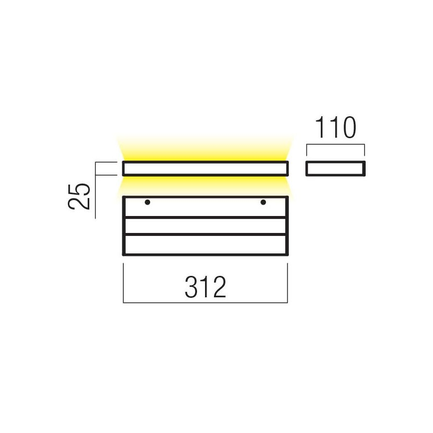 Redo 01-3553 - LED аплик SEED LED/15W/230V черен