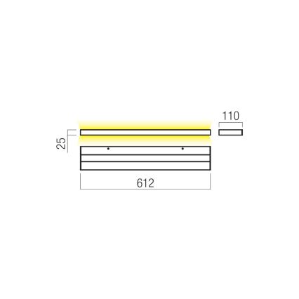 Redo 01-3554 - LED аплик SEED LED/30W/230V бял