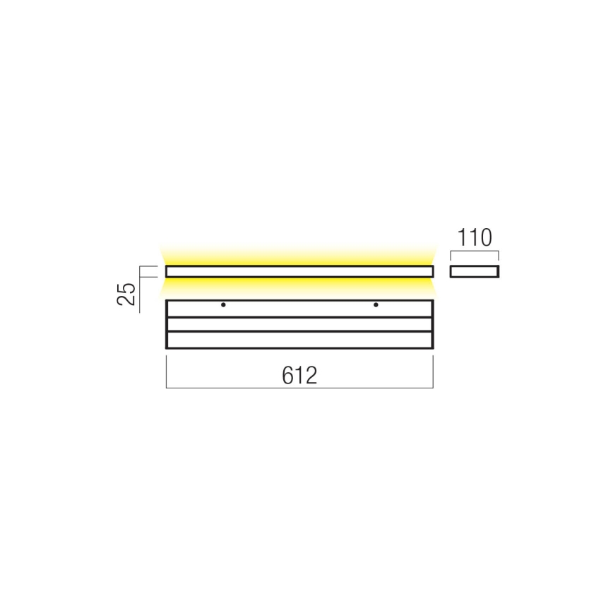 Redo 01-3554 - LED аплик SEED LED/30W/230V бял