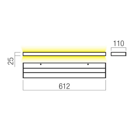 Redo 01-3555 - LED аплик SEED LED/30W/230V черен