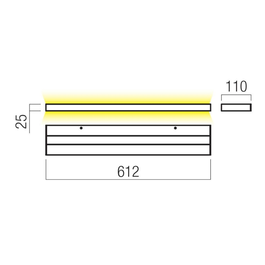 Redo 01-3555 - LED аплик SEED LED/30W/230V черен