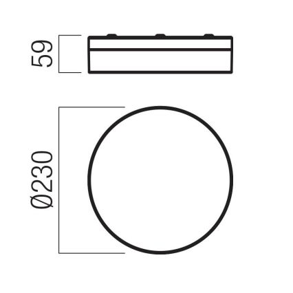 Redo 01-3727 - LED Плафон за баня FRISBI LED/12W/230V Ø 23 см CRI 90 3000/4000K IP44 лъскав хром