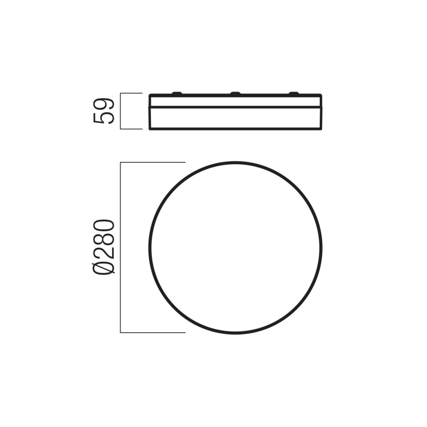 Redo 01-3728 - LED Плафон за баня FRISBI LED/18W/230V Ø 28 см CRI 90 3000/4000K IP44 лъскав хром
