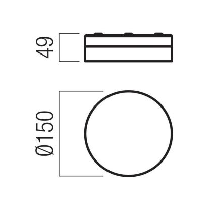 Redo 01-3729 - LED Плафон за баня FRISBI LED/8W/230V Ø 15 см CRI 90 IP44 бял
