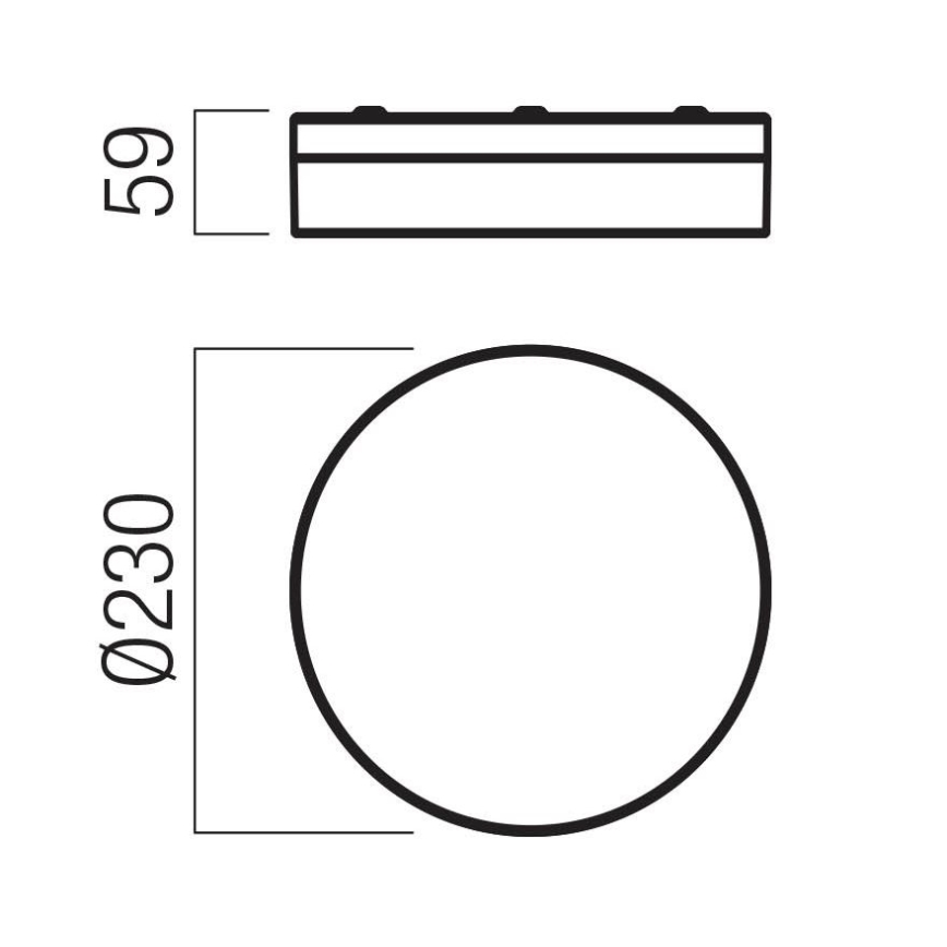 Redo 01-3731 - LED Плафон за баня FRISBI LED/12W/230V Ø 23 cm CRI 90 3000/4000K IP44 бял