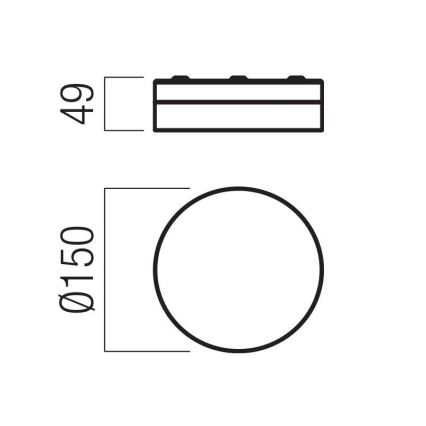 Redo 01-3733 - LED Плафон за баня FRISBI LED/8W/230V Ø 15 см CRI 90 IP44 черен