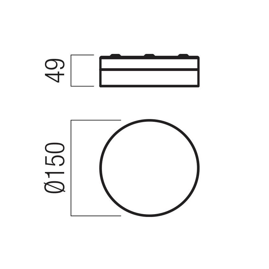 Redo 01-3733 - LED Плафон за баня FRISBI LED/8W/230V Ø 15 см CRI 90 IP44 черен