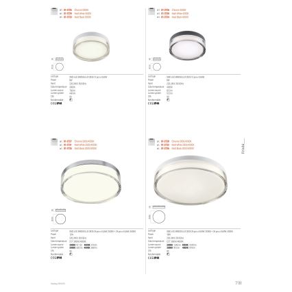 Redo 01-3733 - LED таванно осветително тяло за баня FRISBI LED/8W/230V диаметър 15 см CRI 90 IP44 черно