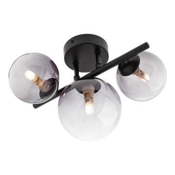 Redo 01-3988 - Полилей за повърхностен монтаж ASTRA 3xG9/8W/230V черен