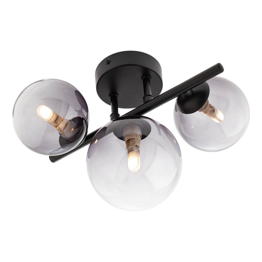 Redo 01-3988 - Полилей за повърхностен монтаж ASTRA 3xG9/8W/230V черен