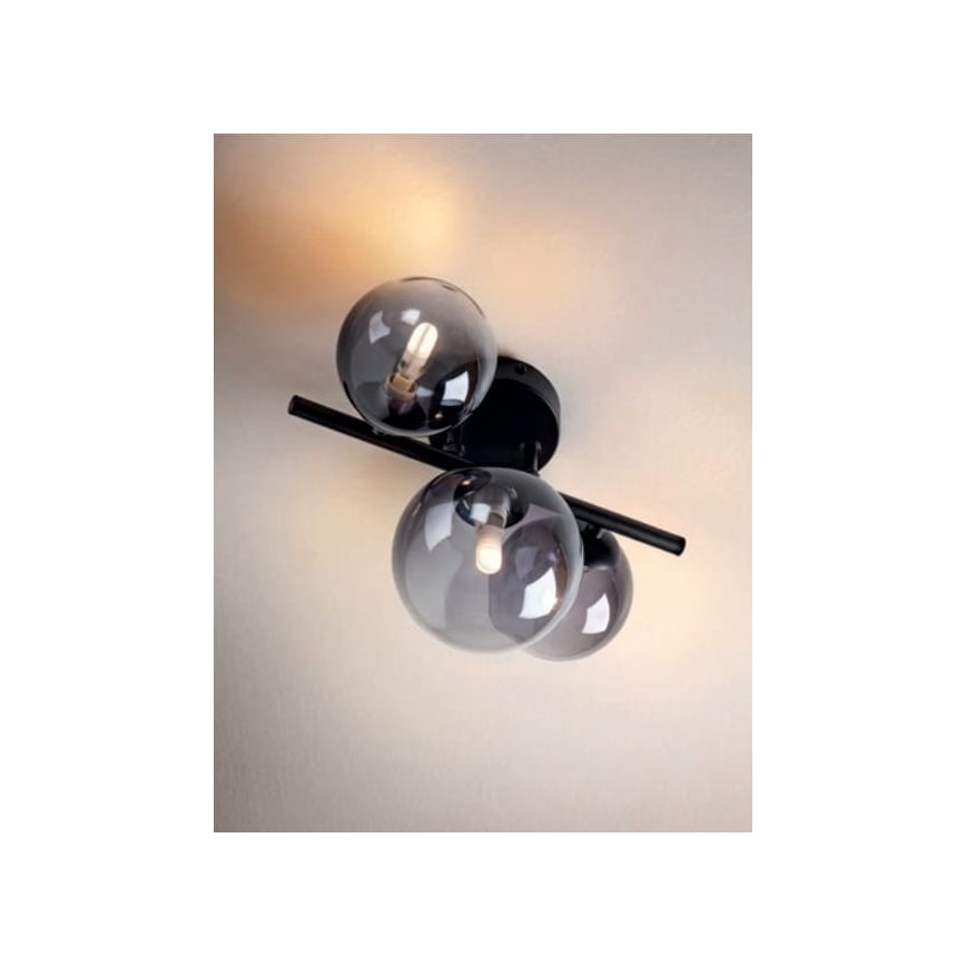 Redo 01-3988 - Полилей за повърхностен монтаж ASTRA 3xG9/8W/230V черен