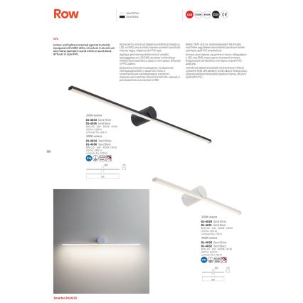 Redo 01-4036 - LED Лампа за огледало в баня ROW LED/18W/230V 90 см IP44 черен