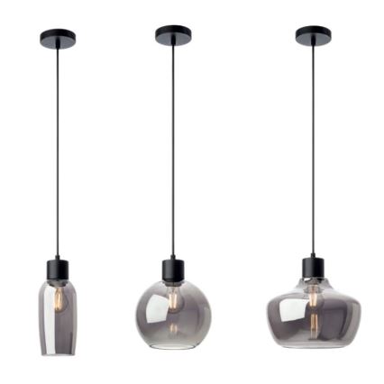 Redo 01-4045 - Пендел ATLANTIS 1xE27/42W/230V Ø 20 см черен