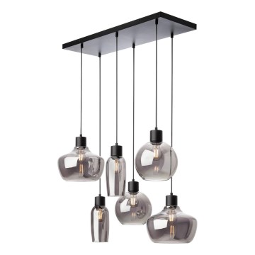 Redo 01-4047 - Пендел ATLANTIS 6xE27/42W/230V черен