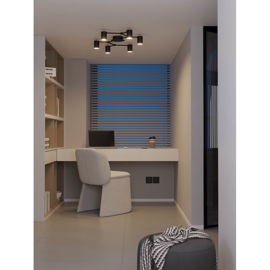 Redo 01-4048 - Спот WEBB 6xGU10/10W/230V черен