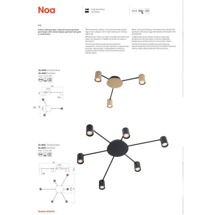 Redo 01-4049 - Спот NOA 3xGU10/10W/230V златист