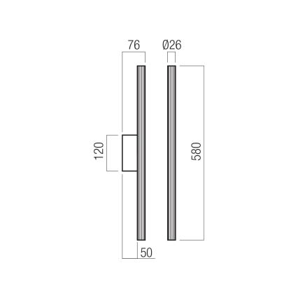 Redo 01-4058 - LED димируемо стенно осветително тяло NIKOS LED/10W/230V CRI 90 златно
