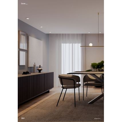 Redo 01-4301 - LED димируем полилей на кабел DUNE LED/48W/230V 3000K CRI 90 бял/златист