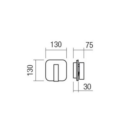 Redo 01-4473 - LED стенен аплик QUDA LED/6W/230V + LED/3W CRI 90 бронзов