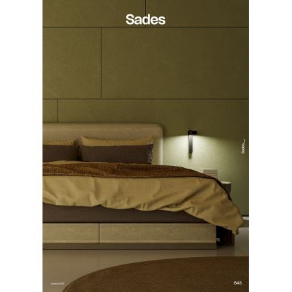 Redo 01-4643 - LED стенен аплик SADES LED/6W/230V CRI 90 USB черен