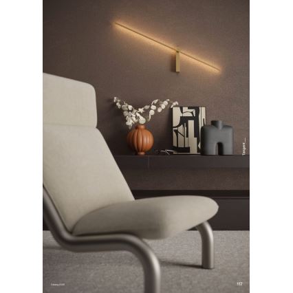 Redo 01-4672 - Настенно LED осветително тяло TANGENT LED/6W/230V 2700/2850/3000K 73 cm CRI 90 златисто
