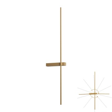 Redo 01-4674 - LED стенно осветително тяло TANGENT LED/9W/230V 2700/2850/3000K 73 cm CRI 90 златисто