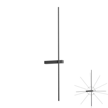 Redo 01-4675 - LED стенен аплик TANGENT LED/9W/230V 2700/2850/3000K 73 cm CRI 90 черен