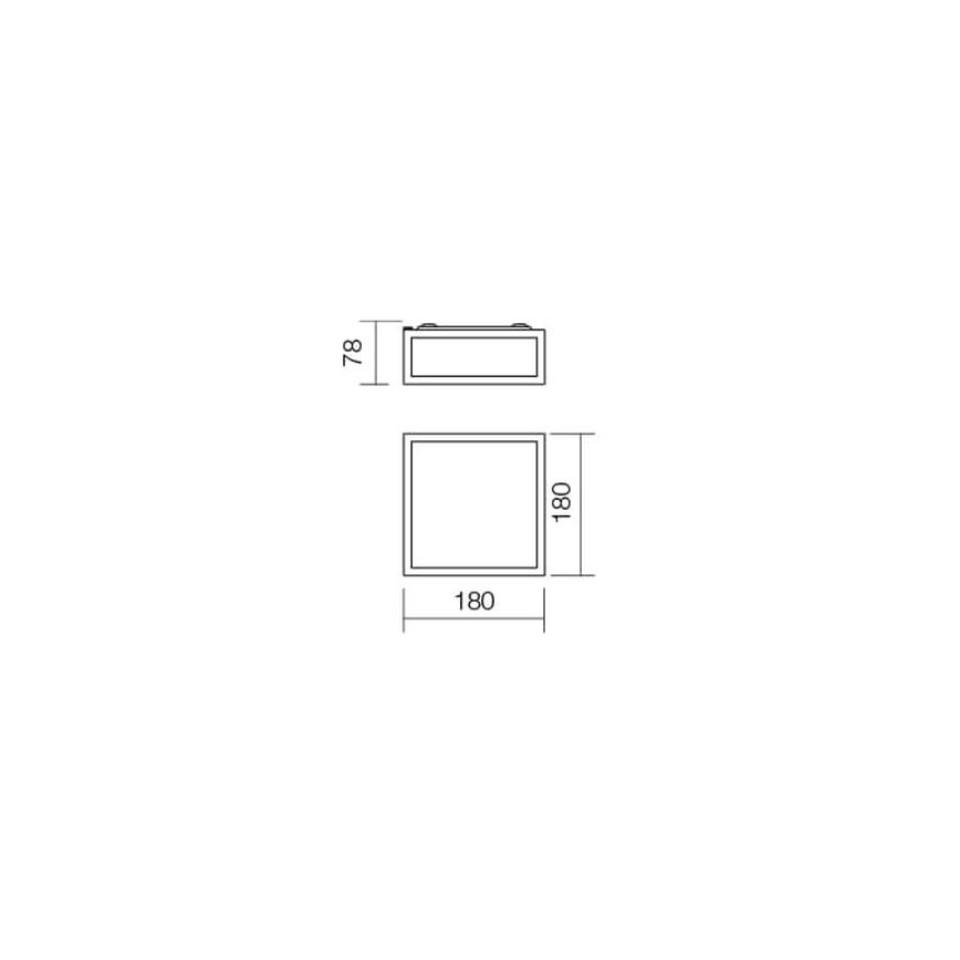 Redo 01-704 - Плафон за баня EGO 1xE27/52W/230V 18x18 см IP44