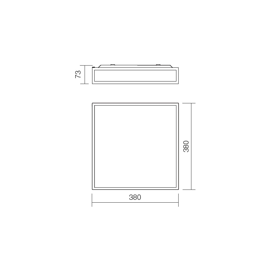 Redo 01-706 - Плафон за баня EGO 4xE27/60W/230V 38x38 см IP44