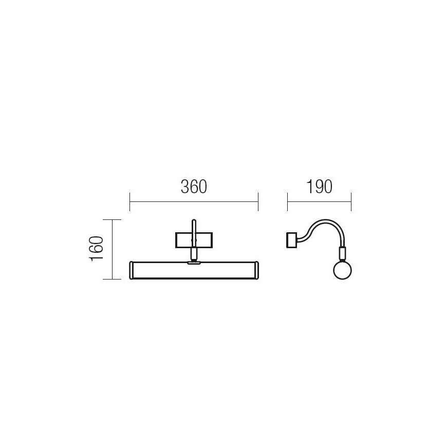 Redo 02-844 - Осветително тяло за картини CAIRO, 2xE14/28W/230V, 36 см, бяло